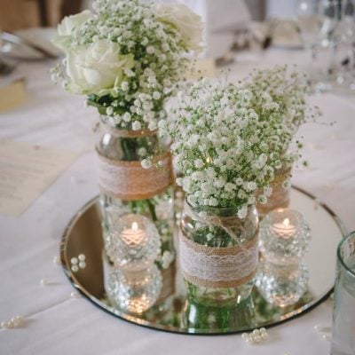 Centerpieces for guests tables. 
